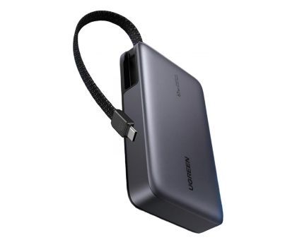 Powerbank UGREEN Powerbank 20000mAh PB550 USB + USB-C 67W wbudowany kabel